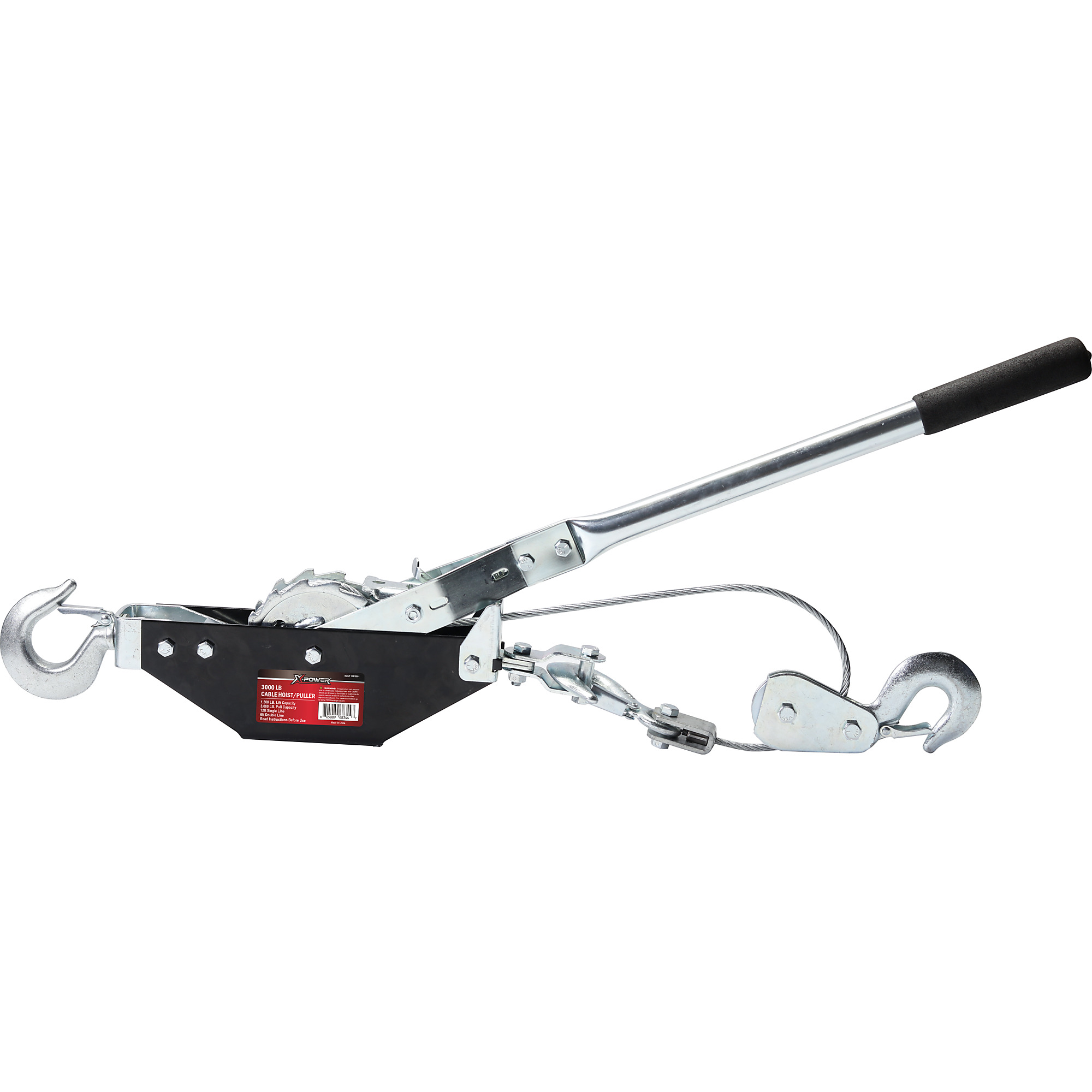 XPower Cable Hoist Puller — 12ft., 3000-Lb. Capacity